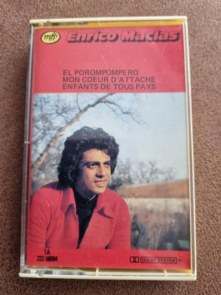 Enrico Macias - Cassetteband - El Poromponpero, Cd's en Dvd's, Cassettebandjes, Zo goed als nieuw, Origineel, Wereldmuziek, 1 bandje