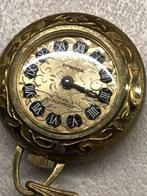 Emkoza  17 jewels  shokproof hanger horloge, Overige merken, Staal, Verguld, 1960 of later
