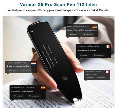 Vormor X5 pro (Dyslexie) Vertaalpen, leespen, voorleespen, Computers en Software, Scanners, Nieuw, Android, iOS, Ophalen of Verzenden