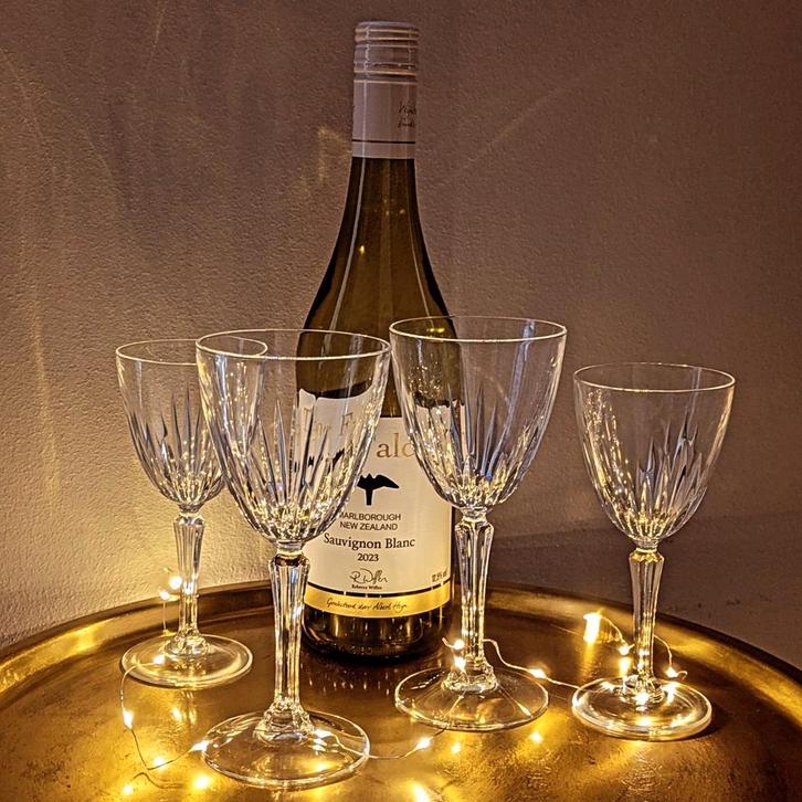 Vintage CRYSTAL DE FLANDRE, Franse loodkristallen glazen u, Verzamelen, Glas en Borrelglaasjes, Zo goed als nieuw, Overige typen