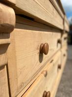 Stoer landelijk oud grenen kast ladekast dressoir, Antiek en Kunst, Ophalen