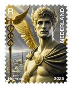 NL crypto zegel 4 - Hermes - geel met NFT, Postzegels en Munten, Ophalen, Na 1940, Postfris