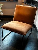 Leuke roestbruine loungestoel - stof, Huis en Inrichting, Stoelen, Ophalen, Bruin, Zo goed als nieuw, Eén
