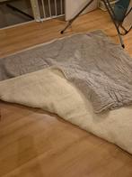 Daaloumaa teddy merino en linnen dekbed grijs 220x200 cm, Ophalen, Tweepersoons, Grijs, Deken of Dekbed