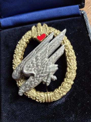 Fallschirmjäger Abzeichen des Heeres 1937-1939 + repl. etui beschikbaar voor biedingen