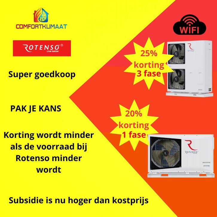10 kw warmtepomp NU 20% korting ( subsidie is € 3250,00), Doe-het-zelf en Verbouw, Verwarming en Radiatoren, Nieuw, Overige typen