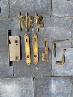 Antiek binnendeurbeslag messing, Antiek en Kunst, Antiek | Koper en Brons, Ophalen of Verzenden