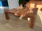 Houten salontafel, Huis en Inrichting, Tafels | Salontafels, Ophalen, Vierkant, Modern, strak, Minder dan 50 cm