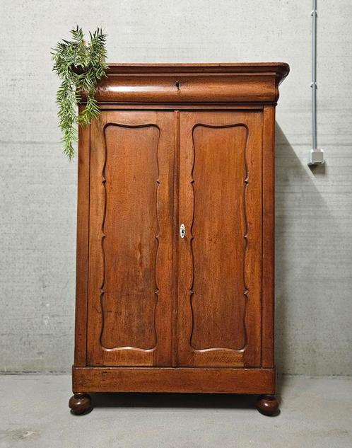 Antieke brocante eiken Biedermeier meidenkast vintage kast, Antiek en Kunst, Curiosa en Brocante, Ophalen of Verzenden