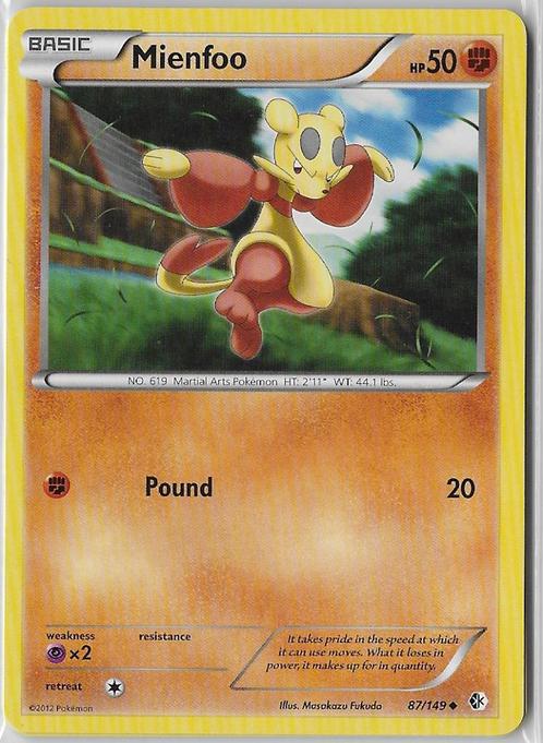 Boundaries Crossed,  Mienfoo [uncommon] 87/149, Hobby en Vrije tijd, Verzamelkaartspellen | Pokémon, Nieuw, Losse kaart, Verzenden