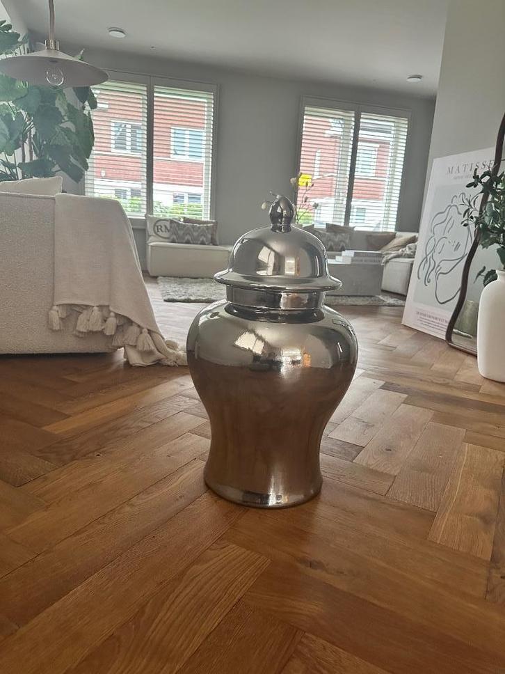 Eichholtz vaas celestine jar L, Huis en Inrichting, Woonaccessoires | Vazen, Gebruikt, Overige kleuren, 50 tot 75 cm, Aardewerk of Porselein