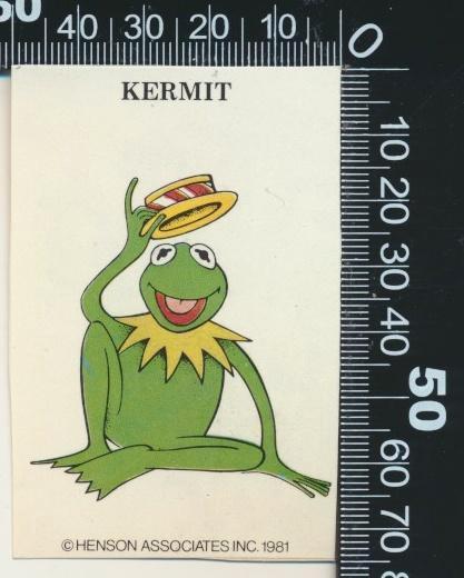 Sticker: The Muppets - Kermit (2), Verzamelen, Stickers, Zo goed als nieuw, Strip of Tekenfilm, Ophalen of Verzenden