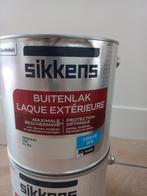 2 x 2,5 liter Sikkens buitenlak RAL 9010, Doe-het-zelf en Verbouw, Verf, Beits en Lak, Ophalen, Wit, Zo goed als nieuw, Lak