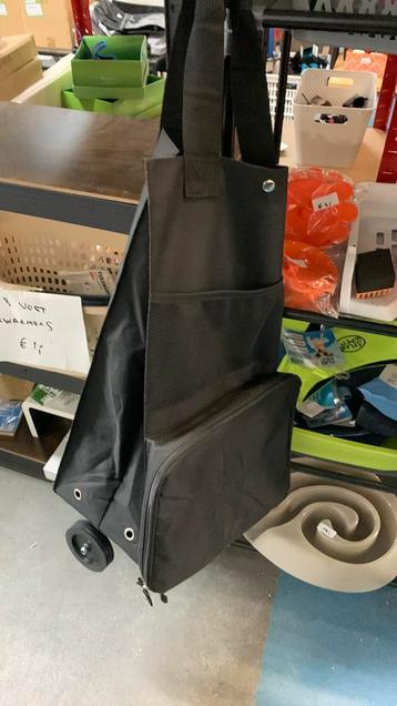Boodschappen trolley 30 L opvouwbaar zwart beschikbaar voor biedingen