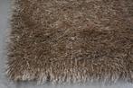 Hoogpolig vloerkleed loper Shaggy Brilliant taupe 80 x 250, Bruin, Rechthoekig, Nieuw, 200 cm of meer