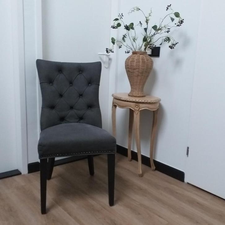 Landelijke Dubbelman stoelen, Huis en Inrichting, Stoelen, Zo goed als nieuw, Twee, Stof, Grijs, Ophalen of Verzenden