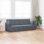 VidaXL Slaapbank 2-in-1 donkergrijs 213x144x60 cm fluweel, Ophalen, Nieuw, Tweepersoons