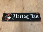 Vintage Hertog Jan bier bord nummerbord (40x10), Ophalen of Verzenden, Nieuw, Reclamebord, Plaat of Schild, Hertog Jan