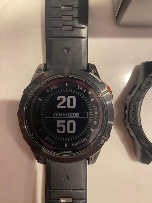 Garmin Fenix 7 pro solar, Sieraden, Tassen en Uiterlijk, Sporthorloges, Zo goed als nieuw, Android, Zwart, Ophalen