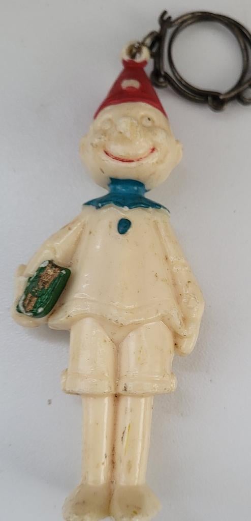 Vintage Sleutelhanger met harlekijn, Ophalen of Verzenden