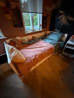 1-persoons bed met logeerbed, Huis en Inrichting, Ophalen, 90 cm, Eenpersoons, Wit