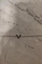 Lucardi zilveren armband met V, Sieraden, Tassen en Uiterlijk, Armbanden, Ophalen of Verzenden, Zo goed als nieuw, Zilver, Zilver