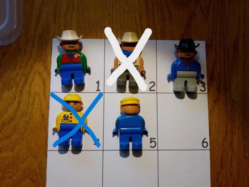 LEGO DUPLO poppetjes blad C, Kinderen en Baby's, Speelgoed | Duplo en Lego, Gebruikt, Duplo, Losse stenen, Ophalen of Verzenden