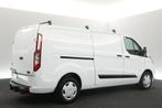 Ford Transit Custom 300 2.0 TDCI L2H1 130PK Automaat Airco C, Auto's, Stof, Euro 6, Wit, Bedrijf