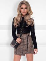 NIKKIE Rok – Maat 40 – Snake Print – Wrap Skirt – NIKKIE, Maat 38/40 (M), Zwart, Nieuw, Ophalen of Verzenden