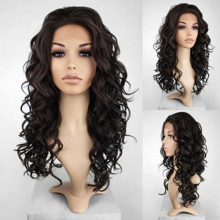 Lace pruik lang haar met krullen model Vogue kleur 4 bruin, Sieraden, Tassen en Uiterlijk, Uiterlijk | Haarverzorging, Nieuw, Pruik of Haarverlenging