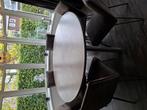 Ronde houten eetkamertafel 160cm rond, Ophalen, Eikenhout, 150 tot 200 cm, Rond