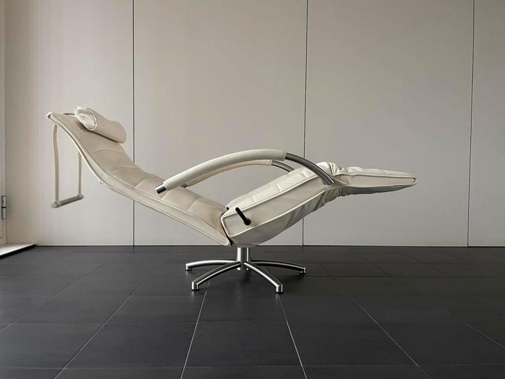 Jori Mensana JR 7260 relax fauteuil / relax stoel creme leer, Huis en Inrichting, Fauteuils, Zo goed als nieuw, Leer, 50 tot 75 cm