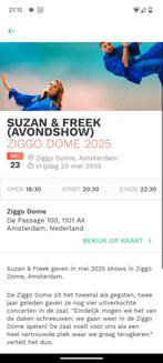 Kaartjes Avondshow Suzan en Freek 23 mei 2025, Tickets en Kaartjes, Drie personen of meer, Mei