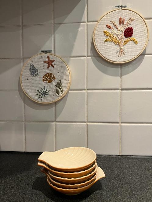 Vintage schelpen schaaltjes Sphinx – Petrus Regout & Co Maas, Antiek en Kunst, Curiosa en Brocante, Ophalen of Verzenden