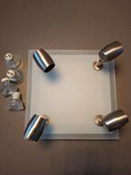 Lucide plafondlamp plafonnière 4 spotjes, Ophalen of Verzenden, Gebruikt, Metaal of Aluminium, Plafondspot of Wandspot