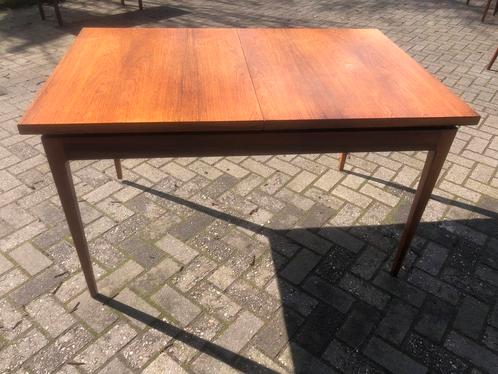 Uitschuif palissander eettafel jaren 60 vintage retro €165, Verzamelen, Retro, Huis en Inrichting, Ophalen of Verzenden