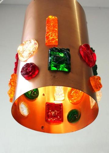 Vintage hanglamp brutalist Fischer Leuchten 1 van 2  beschikbaar voor biedingen
