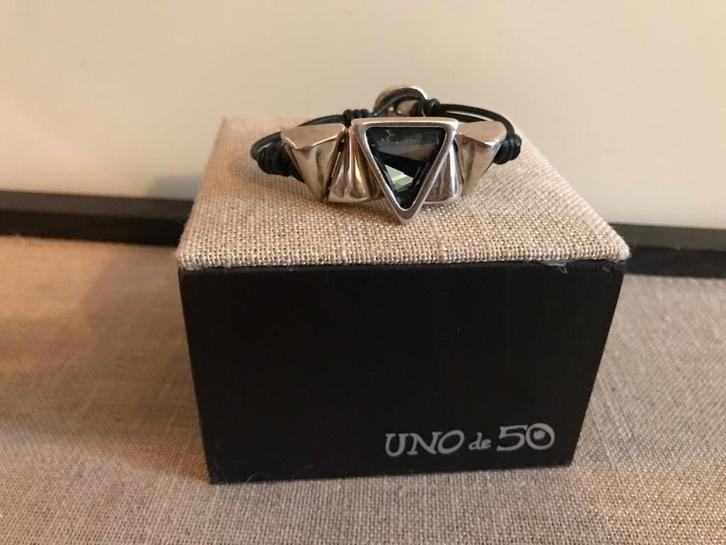 Uno de 50 Armband (187) Keita, Sieraden, Tassen en Uiterlijk, Armbanden, Nieuw, Overige materialen, Zilver, Met kristal, Ophalen of Verzenden