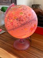 Wereldbol roze met lamp en dieren er op, Ophalen of Verzenden, Zo goed als nieuw