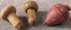 3 antieke oude houten tollen priktol, Antiek en Kunst, Ophalen of Verzenden