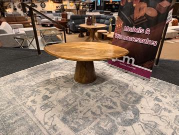Salontafel Organisch Bruin mango 120cm 40%Korting Extra eraf beschikbaar voor biedingen