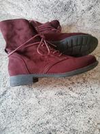 Bordeaux Laarsjes Bontgevoerd - Maat 41, Ophalen of Verzenden, Zo goed als nieuw, Rood, Lage of Enkellaarzen