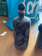 Oude keramische fles met stop, gegraveerd patroon, nr 598, Ophalen
