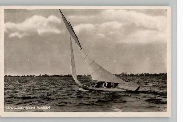 Loosdrechtsche Plassen  foto Reijnhoudt st 1942, Verzamelen, Ansichtkaarten | Nederland, Gelopen, Noord-Holland, 1940 tot 1960