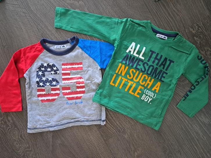 2x Jongens Sleeve  Shirt Wibra  -  80   jusa17, Kinderen en Baby's, Babykleding | Maat 80, Zo goed als nieuw, Jongetje, Shirtje of Longsleeve