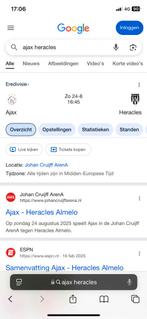 Ajax heracles 2 tickets, Twee personen, Augustus