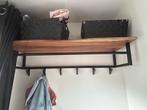 Wandkapstok met Houten Plank, Wandkapstok, 100 tot 150 cm, Ophalen of Verzenden, Zo goed als nieuw