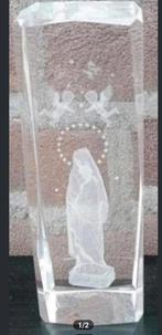 Mooi Maria met engelen in glas 15cm, Ophalen, Zo goed als nieuw, Beeld(je)