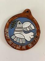 Vintage Aardewerk Tegel met Duif, Ophalen of Verzenden