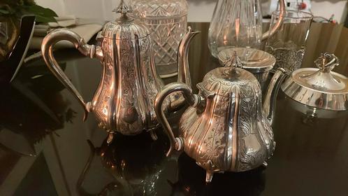 Verzilverd koffie en theeservies Gerhardt &Co 1666 2 1/2, Antiek en Kunst, Antiek | Servies compleet, Ophalen of Verzenden